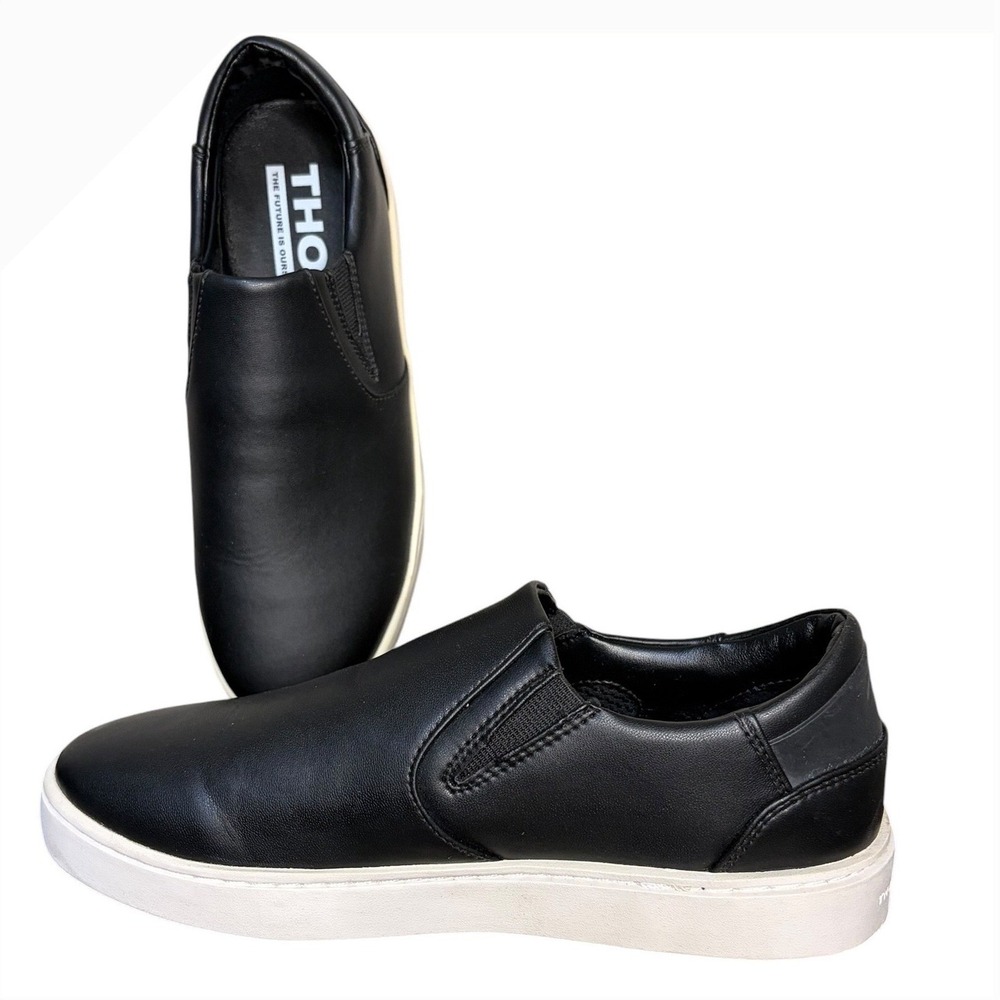 NWOB Thousand Fell Black Slip On Sneaker‎ Vegan Leather Women's Size 7